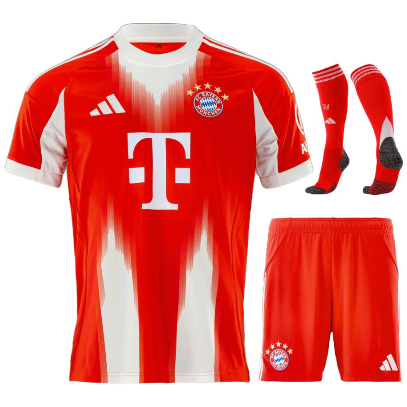 Set Maglia Casa Bayern Monaco 2025/26 – Completo Bambino Rosso e Bianco